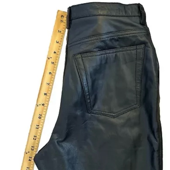 Black Leather Pants Jones New York Sport Women’s Straight Leg Size 8 - Picture 5 of 10